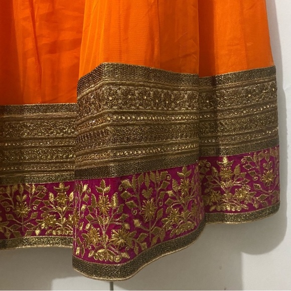 Pink and orange Lehenga - Picture 6 of 11